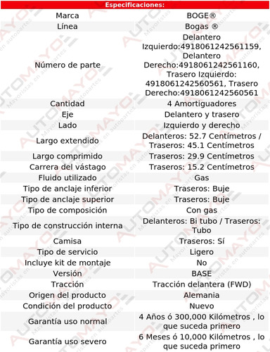 4 - Amortiguadores Gas Boge Bogas Vectra V6 2.8l 06-08 Foto 2