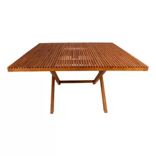 Mesa Cuadrada Plegable De Madera Para Jardín 150x150