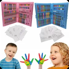 Maleta Escolar Estojo Pintura Infantil 86 Pcs.canetinha Giz