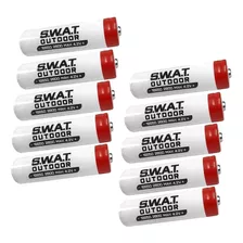 Pack X 10 Bateria Pila Recargable Swat 18650 2800 Mah 4.2 V