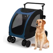 Carreola Alta Plegable Carro De Mascotas Para Perros Y Gatos