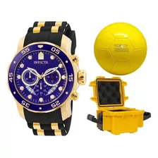 Relógio Invicta Scuba 6983 Original Banhado Ouro Bola Maleta