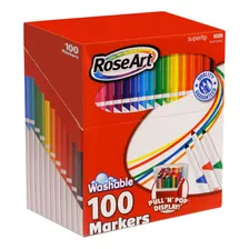Roseart Supertip Marcadores Lavables De Varios Colores, 100.