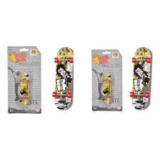 Kit 4 Skate De Dedo Fingerboard Park Rodas Metal E Lixa