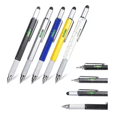 Pluma Metal 6 En 1 Multifuncional Ingeniero Arquitecto-5pk