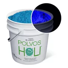 Cubeta Polvo Holi 5kg Colores Neon Glow Carreras Evento 1pz Color Azul