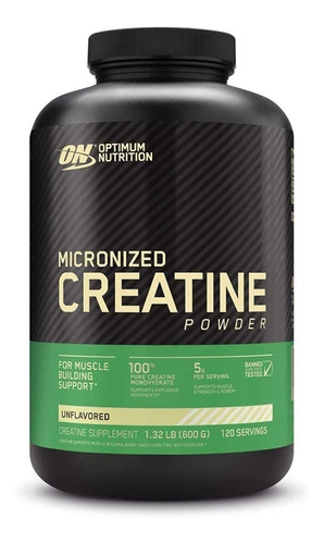 Suplemento En Polvo Optimum Nutrition  Micronized Creatine Powder Creatina Monohidratada En Pote De 600g