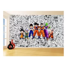 Adesivo De Parede Dragon Ball Goku Página Manga 9,5m² Dbz103