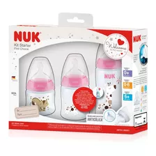 Kit 3 Mamadeira Starter Rosa 90/150/300 Ml - Nuk