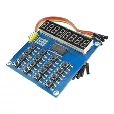 Placa Tm1638 Display Led Digital 8 Bits 3-wire 16 Teclas