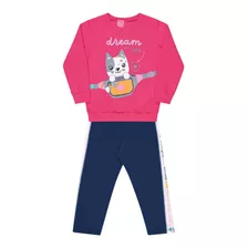 Roupa Infantil Menina Criança Conjunto De Moletom Flanelado 