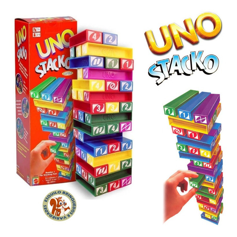 Jogo Uno Stacko Mattel Diversão Em Família Original Envio24h