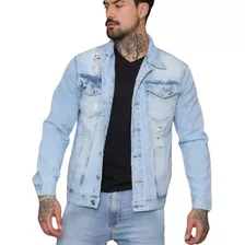 Jaqueta Masculina Jeans Manchada