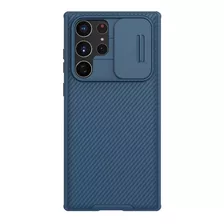 Capa Nillkin Camshield Pro Blue Com Design Lisa Para Samsung Galaxy S22 Ultra De 1 Unidade