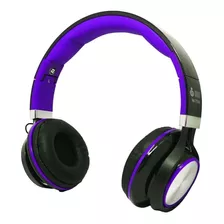 Fone De Ouvido On-ear Gamer Sem Fio Infokit Hm-750mv Preto E Roxo