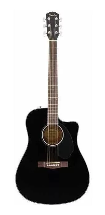 Guitarra Electroacústica Fender Classic Design Cd-60sce Para Diestros Black Gloss