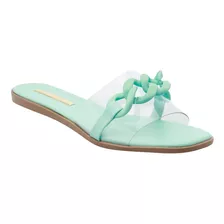 Sandalias Transparentes Mujer Mica Rosa O Menta Zapato Piso