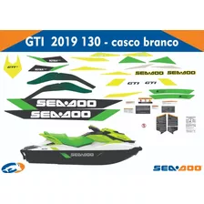 Kit Adesivo Seadoo Gti 130 2019 Casco Branco