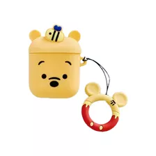 Fone Sem Fio Bluetooth + Case Desenho Ursinho Pooh
