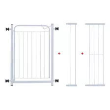 Portão Grade Proteção Criança Bebe Cão De 99 Cm À 104 Cm Cor Branco