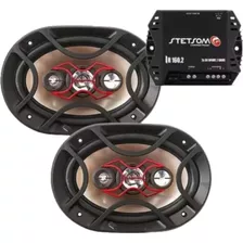 Kit Alto Falante Bravox 6x9 380w Rms 4ohm + Módulo Ir160.2