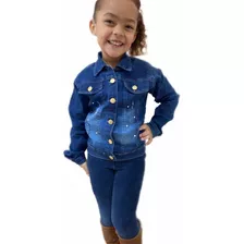 Jaqueta Jeans Infantil Menina Roupas Feminina Infantil