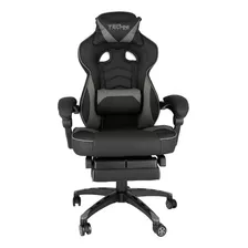 Silla Gamer Ejecutiva Techni Sport Negro Con Gris