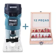 Tupia Laminadora 1/4 Wesco Ws5047 500w + Kit Fresa Madeira