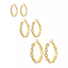 Topbright 3 Pares De Aretes De Plata De Ley 925 Para Mujer,