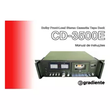 Manual Do Tape Deck Gradiente Cd-3500-e (colorido)