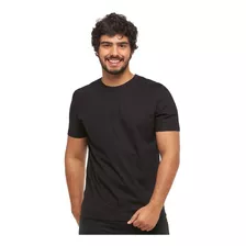 Camiseta Básica Lisa Gola Redonda Masculino Algodão C4