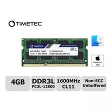 Memoria Ram Para Mac 4gb Ddr3 Pc3-12800 1600mhz Timetec