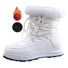 Botas De Nieve Impermeables Altas De Felpa Para Mujer