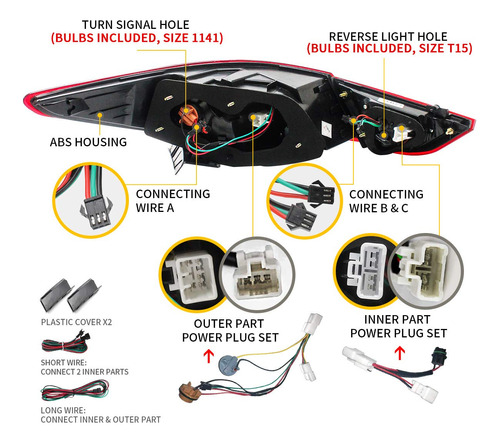 Vland Luces Traseras Led Compatibles Con Hyundai Sonata 6 G Foto 3