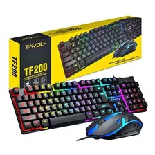 Combo Teclado Y Mouse Gamer Alambrico Gaming Ilumina Español