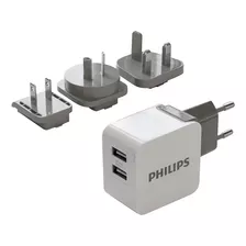 Cargador De Viaje Ultrarrápido De 2 Usb-a Philips