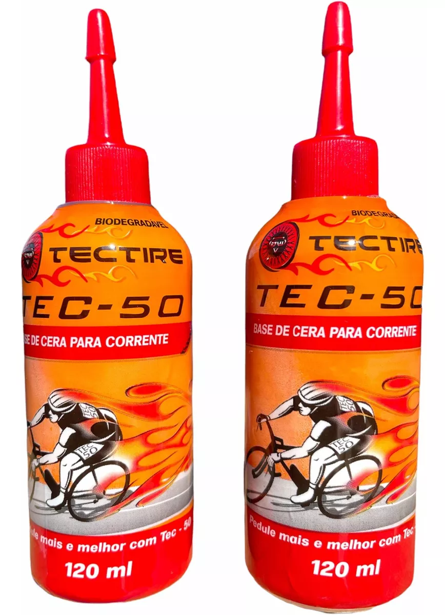 2 Óleo Lubrificante Tectire Tec-50 Bio Cera Bike - 120ml 