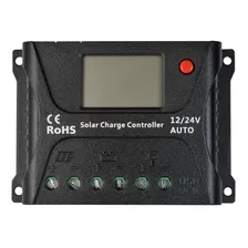 Controlador De Carga Regulador P/ Placa Solar 10a 12/24v Usb