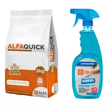 Alfaquick Junta Fina Blanco 2 Kg + Limpiador Juntas 1/2 L