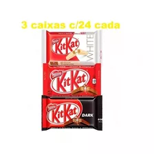 Chocolate Kitkat 3 Cxas C/ 24 Unids Cada Dark White Ao Leite