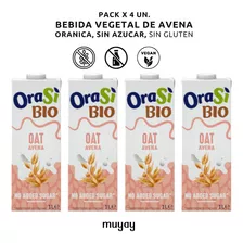 Pack 4u. Orasi Bebida Avena Sin Azúcar 1 L