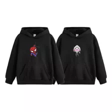 Duo Sudaderas Pareja Spiderman Hombre Araña Bordadas