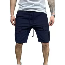 Bermuda Cargo Hombre Casual Varios Bolsillos