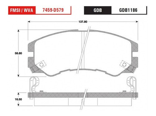 Balata Delantera Low Trw Isuzu Vehicross 3.5 1999 Foto 2