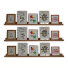 1 Prateleiras De Parede 1,50m X 9cm P/ Livros Quadros Quarto Cor Madeira Rústica