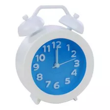 Relógio Despertador Retro Vintage Alarme Mesa Quarto Enfeite Cor Azul