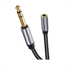 Cable Extensión Audífonos 6.3mm Macho A 3.5mm Hembra Estereo
