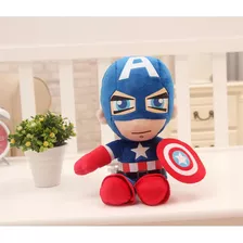 Pelúcia Super Herói Capitão América Marvel 30cm Pronta/entr