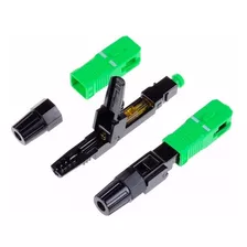 50 Conector Fast Rápido Fibra Ftth Sc/apc Verde +gabarito