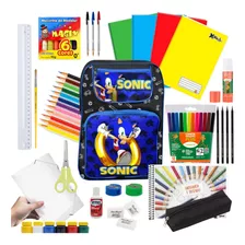 Kit Ensino Fundamental 60 Itens Material Escolar Completo